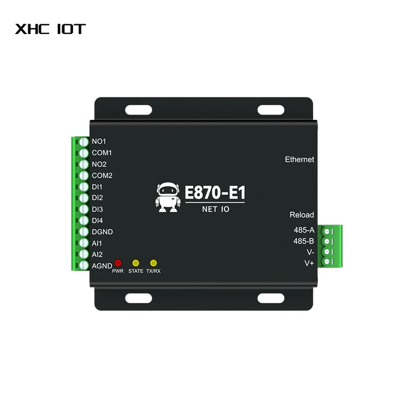 

Edge Acquisition Gateway Ethernet RS485 4DI 2DO 2AI IO Controller XHCIOT E870-E1 TCP/UDP/MQTT Protocol Modbus DC 8~28V