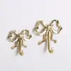 Vintage Brass Bow Shape Wall Hook Gold Functional Bow-Knot Hook Wall Hangings Decorative Wardrobe Hanger Keys 1