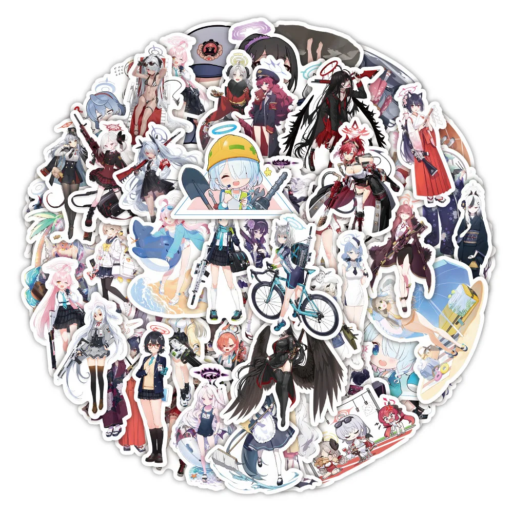 

10/30/50pcs Kawaii Blue Archive Girls Cartoon Stickers Game Decoration Decal Diary Scrapbooking Laptop Car Graffiti Kids Decals