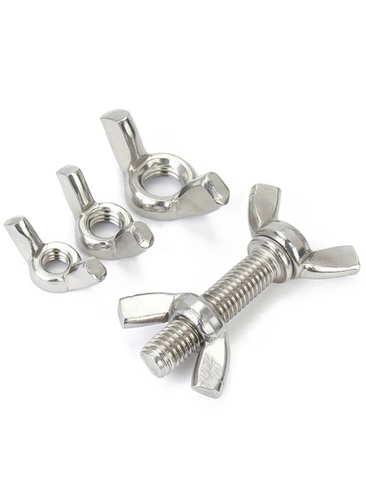 Dadi Ad Alette In Acciaio Inox M6 - Set 50 Pezzi Con Viti A Farfalla, Per Serraggio Manuale Facile - Foto 6