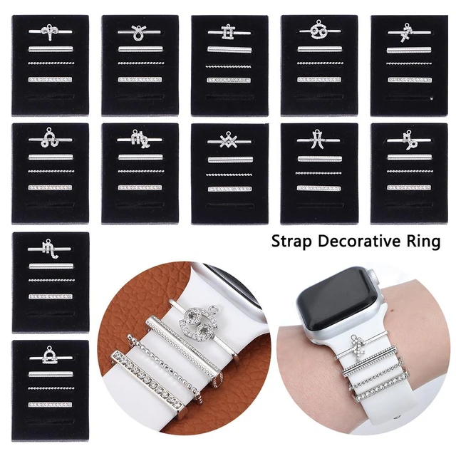 Silicone Strap Diamonds Apple Watch  Decorative Charms Apple Watch Band - Watch  Band - Aliexpress