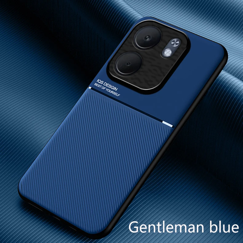 Shockproof Magnetic Car Holder Leather Silicone Phone Case