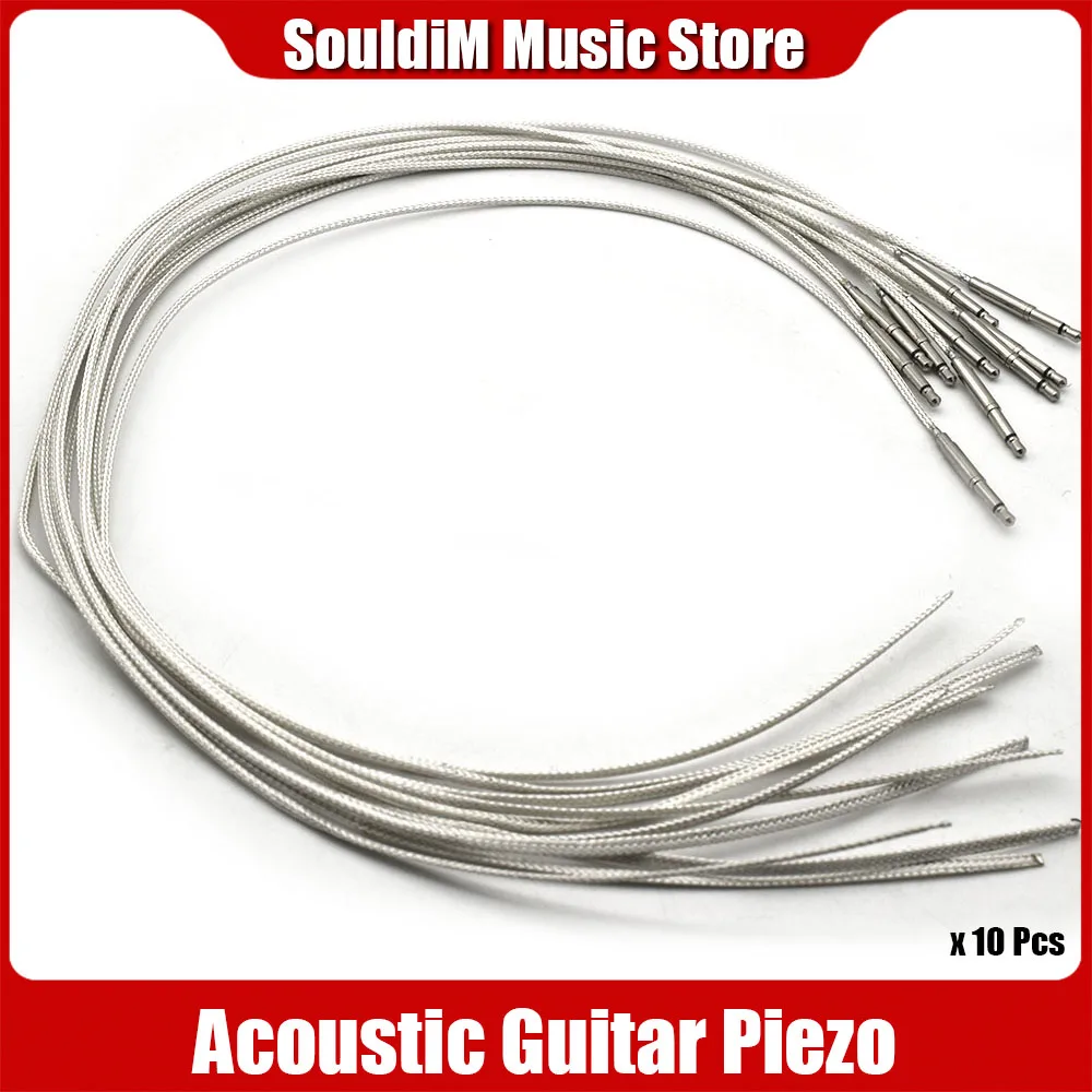 

10pcs High-end Acoustic Guitar Transducer Piezo Under Saddle Pickup Tuner Cable for Guitarra Preamp EQ parts