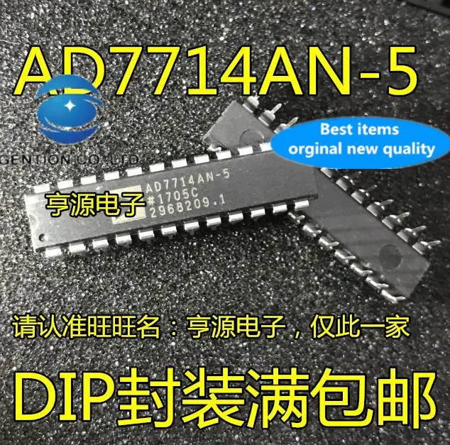

Оригинальный Новый AD7714 AD7714AN-5 DIP24, аналогово-цифровой преобразователь, 2 шт., 100%