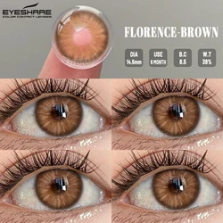EYESHARE Vibrant Gray Colored Contact Lenses - Yearly Wear (FLORENCE - BROWN)