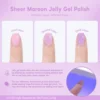 Coscelia Nail 7ml Translucent Jelly Gel Polish Nude Brown Varnish Semi Permanent UV LED Nail Art Manicure For Girl Nail Supplies 4