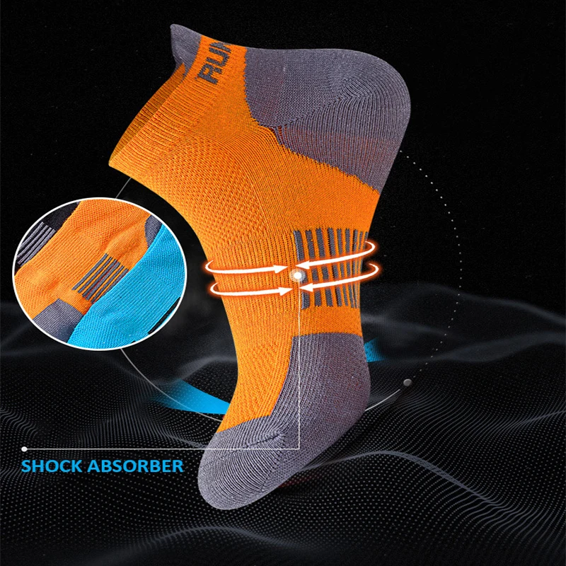 GYMIGO Men Running Socks Breathable Soft Ankle Fitness Basketball Socks Absorb Sweat Sport Socks For Gym