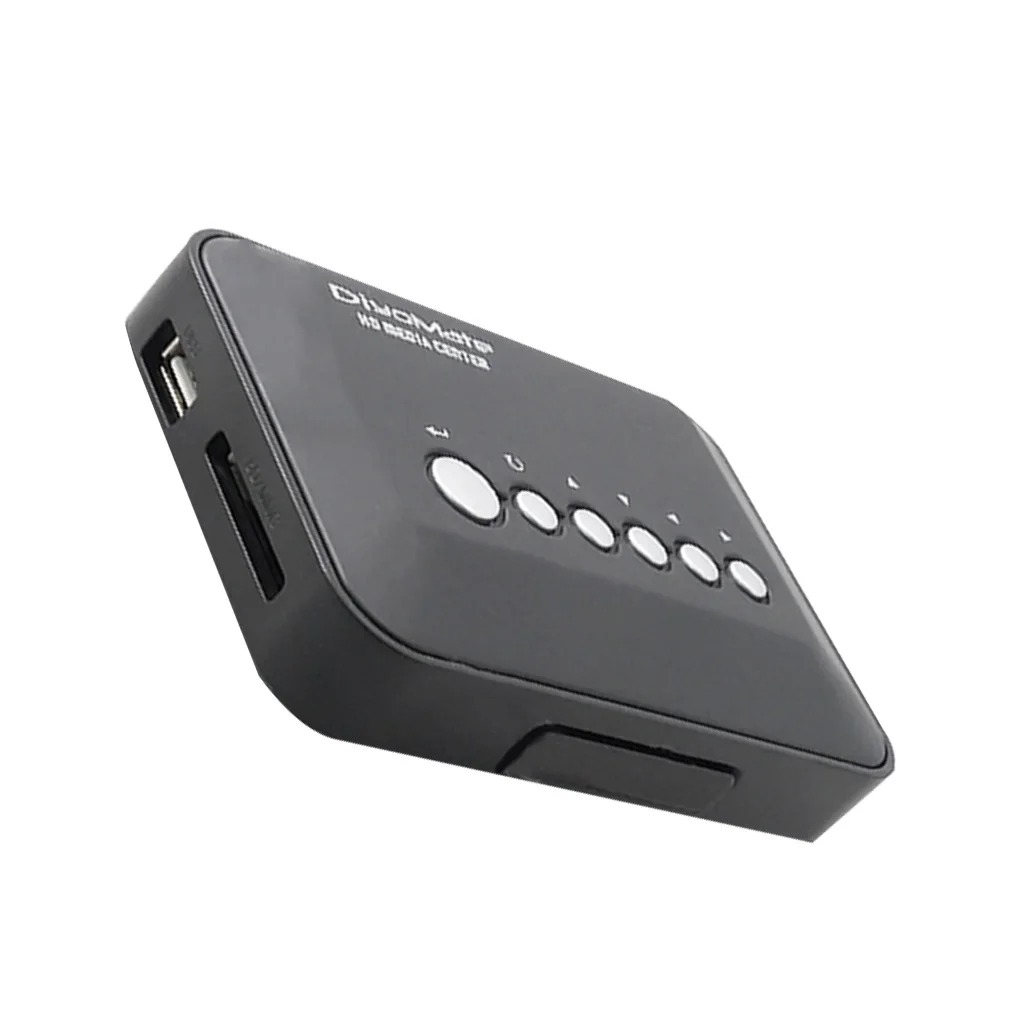 Multimedia Player Mini HD 720P HDD Media Player TV Box AV Output MKV RM SD USB SDHC MMC HDD UK Plug