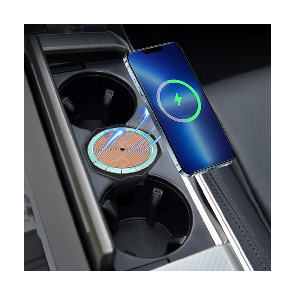 Wireless Charger for Audi A6 A7 S6 S7 C8-Cigarette Lighter Car Charger 15W Car Mobile Phone QI Fast Charging