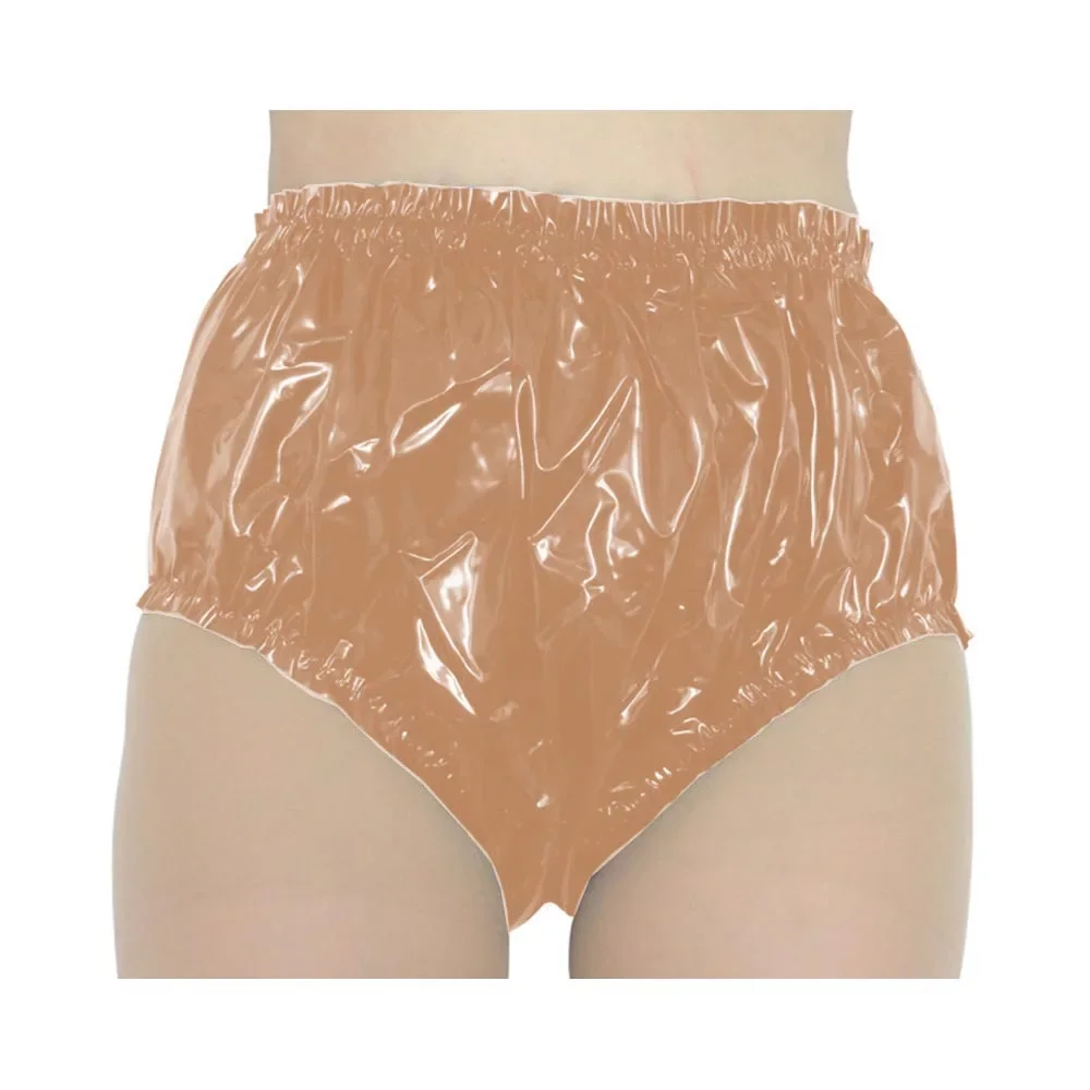 Sexy NightClub Bodycon Briefs PVC Leather Elastic Waist High Cut Sissy Panties Party Pole Dancing Sheath Adult Baby Bottoms 7XL women lingerie