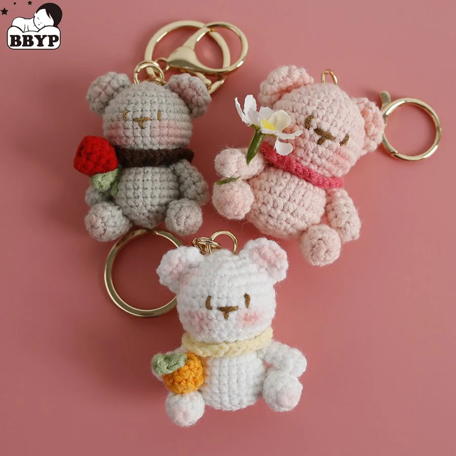 Adorable Porte-clés En Forme D'ours En Peluche Avec Breloque De Sac De Dessin Animé En Résine - Convient Pour Les Jeunes Femmes Et Les Filles - Porte-clés Portable