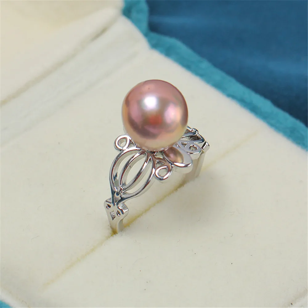 

Domestic 14K Gold Wrapped Open Ring Accessories, Retro and Simple Pearl Temperament Ring, Empty Support DIY Accessories