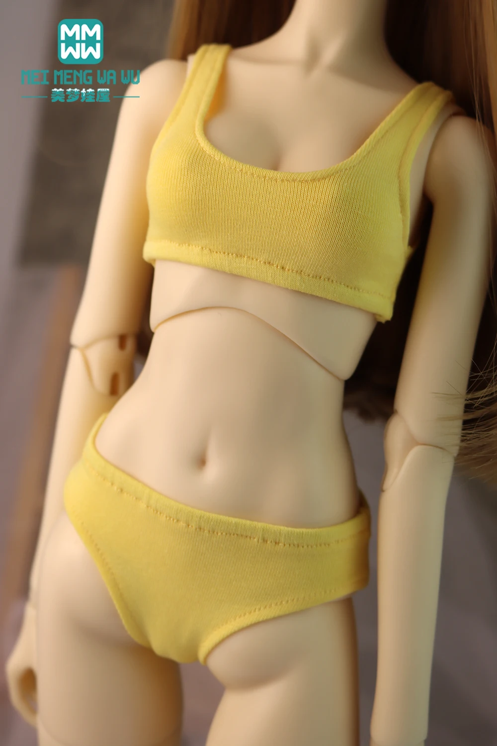 Passend für 28–60 cm große Puppen, 1/3, 1/4, 1/6 SD, DD, MSD, YOSD, BJD, Puppenzubehör, modisches Hosenträger-Unterwäsche-Set – Detail 31