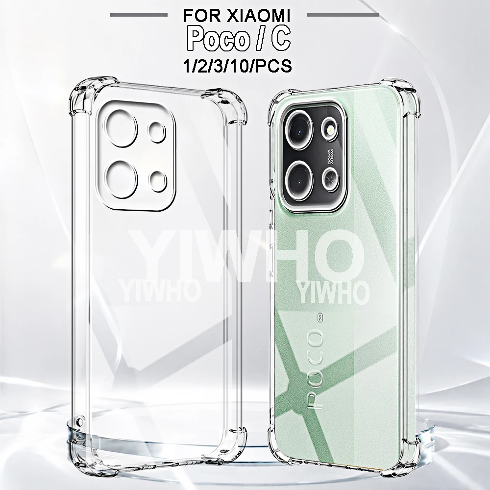 Transparent Shockproof TPU Back Cover - Soft Clear Protective Case