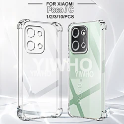 Transparent Shockproof TPU Back Cover - Soft Clear Protective Case for Poco C75 5G (Clear)