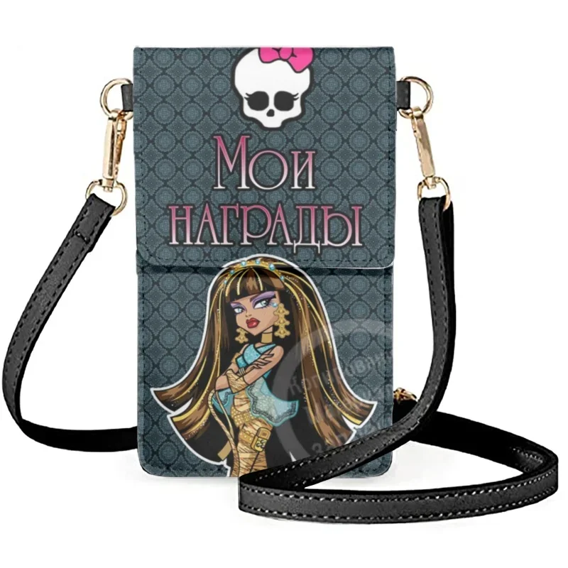 2023 New Monster High Anime Print Lanyard Neck Strap ID Card Pass Moblie Phone USB Badge Holder Porte Bus Bank Credit Case Cover