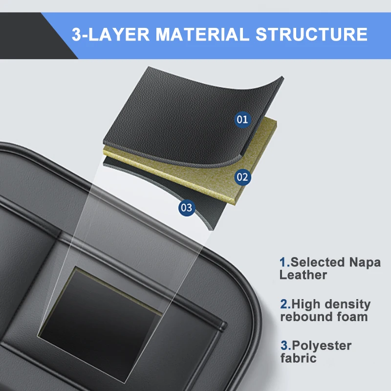PU Leather Car Seat Back Storage Bag Organizer with Hook