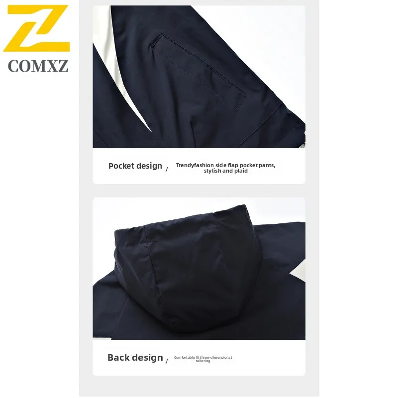 Men's Hooded Loose Fit Workwear Jacket Windproof Waterproof Mountain Outdoor Softshell Coat with Fleece Lining MOLLE System 2025