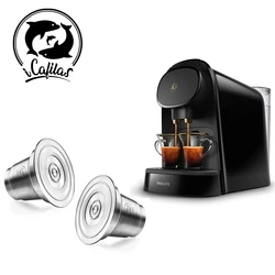 Refillable XXL Coffee Capsule Pod For L'Or Barista LM8012/60 Cafe capsules Piano Noir Machine Stainless Steel Coffee filters