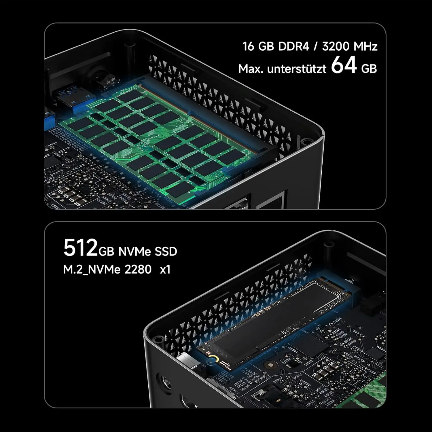 BMAX Mini PC B5 A Pro AMD Ryzen 7 5825U/5700U Mini Desktop