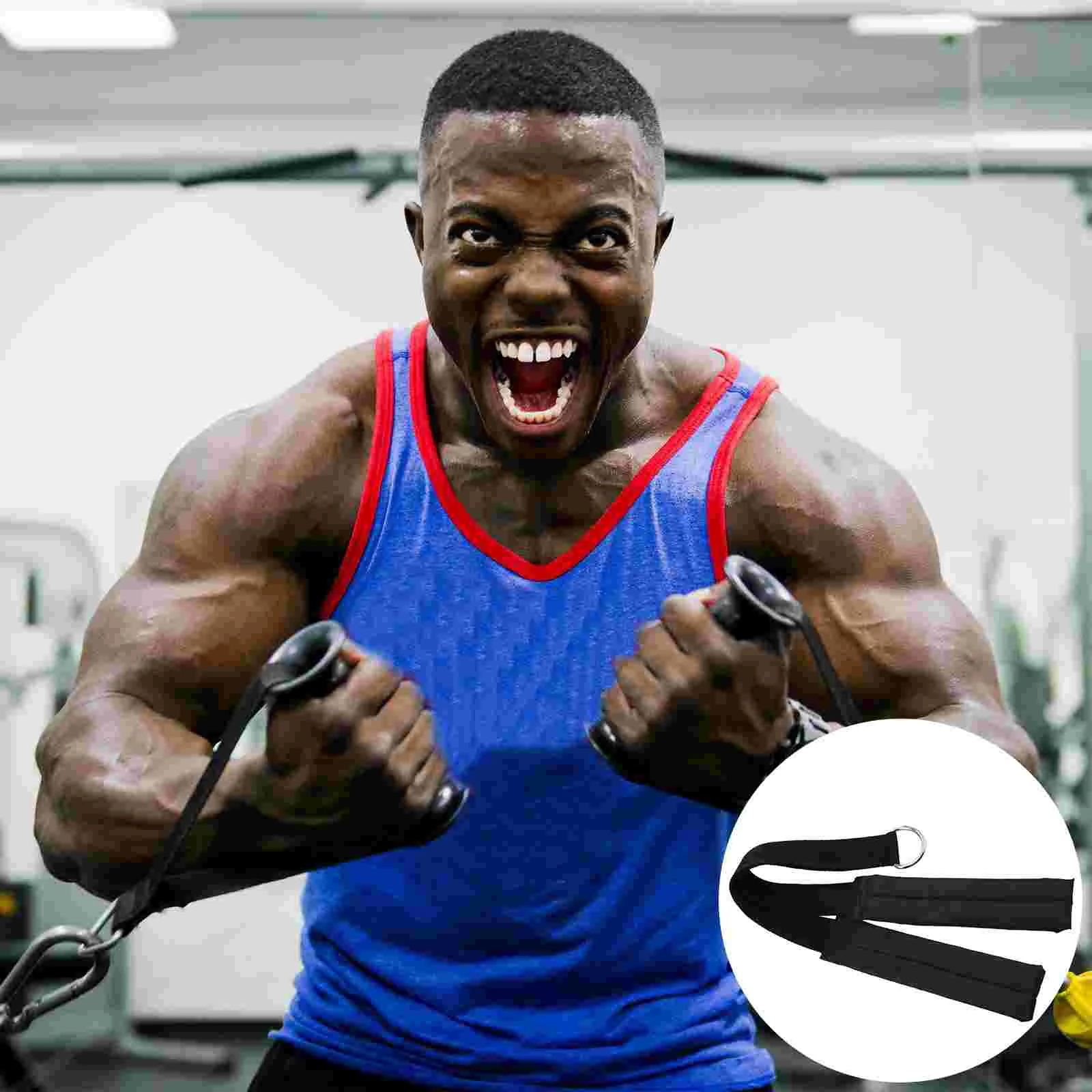 

Drawstring Heavy Duty Rope Gym Supplies Triceps Appendix for Workout Fitness Bodybuilding Exercise