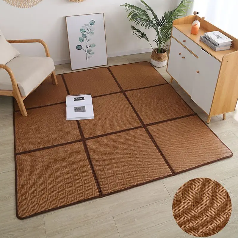 Materasso da pavimento giapponese, materasso futon, tatami spesso, materassino, pieghevole, arrotolabile, per dormitorio, per pavimento (bluastro, matrimoniale