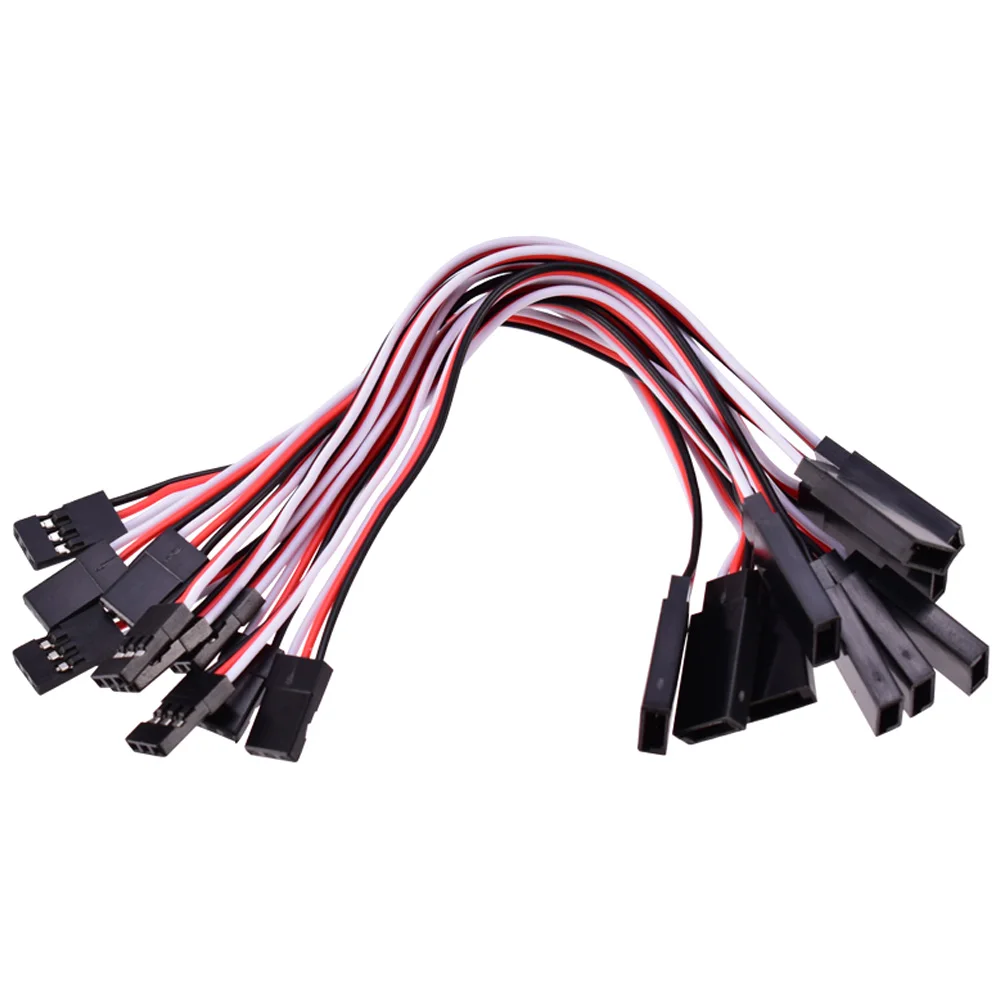 10pcs/lot 100mm/150mm/200mm/300mm/500mm/1000mm Servo Extension Lead Wire Cable Male & Male/Female & Male For JR Futaba RC Servo 4