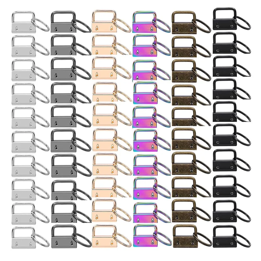 

10Pcs 1inch Key Fob Keychain Hardware Kit DIY for Wristlet Clamp Bag Cell Phone Docorate Wallet Key Lanyard Making Easy Install