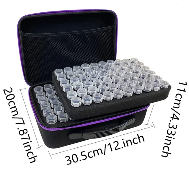 Boîtes de rangement de perles pour peinture diamant, 120 grilles, ensemble de grande capacité avec accessoires, sac conteneur de mosaïque, Kit d'outils 2