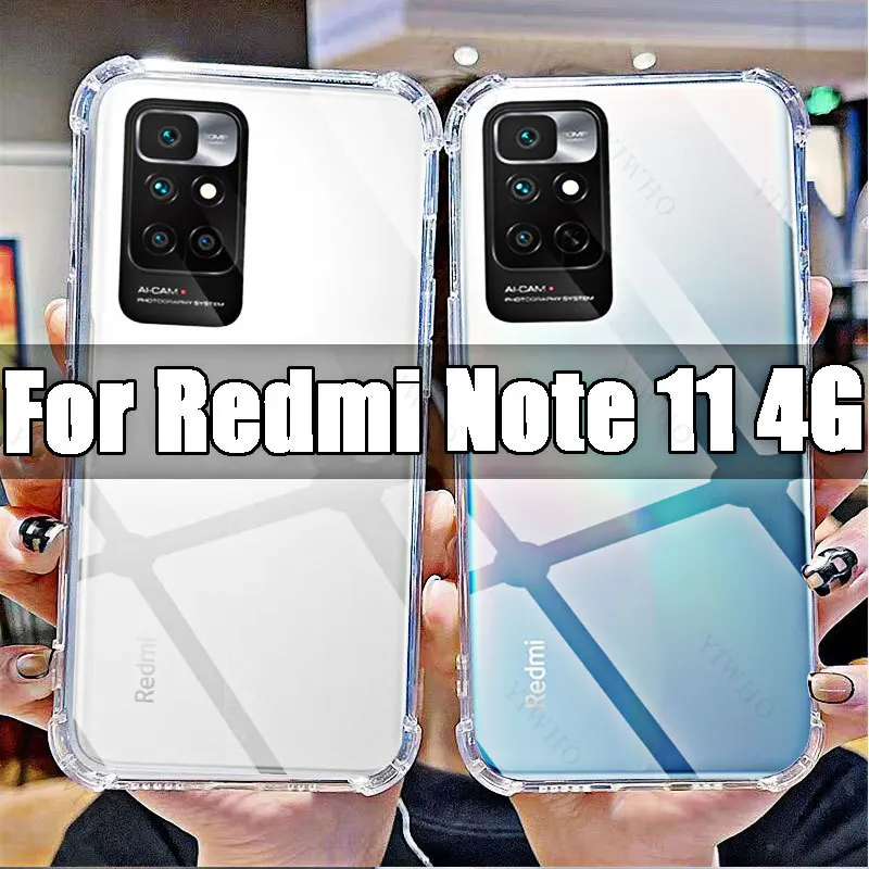 Weiche Silikon Stoßfest Fall für Xiaomi Redmi Hinweis 11 4G HD Transparent Abdeckungen Shell für Xiaomi Redmi Hinweis 11 4g 6,5" 21121119 SC