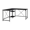 Mainstays Two-Way Convertible Desk with Lower Storage Shelf, Charcoal Finish and Black Metal Frame 6