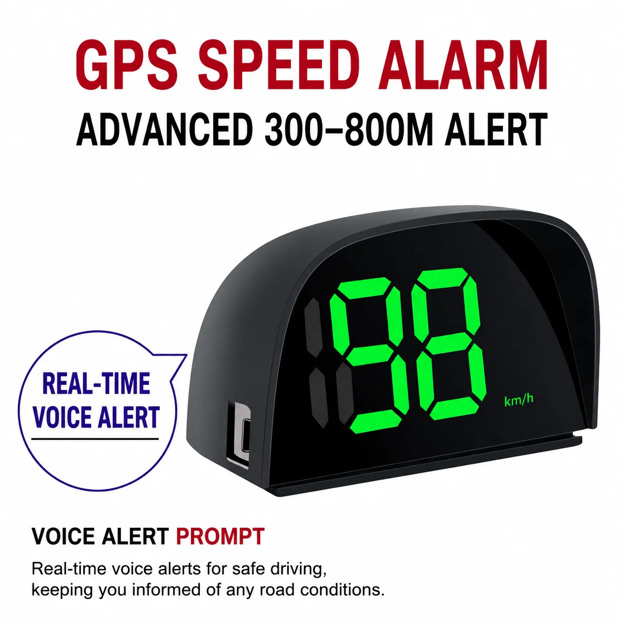 Display Head-Up (HUD) per Auto con Avviso di Sicurezza Satellitare BeiDou, Schermo HD Silenzioso, Proiettore Tachimetro per Veicoli - immagine 2