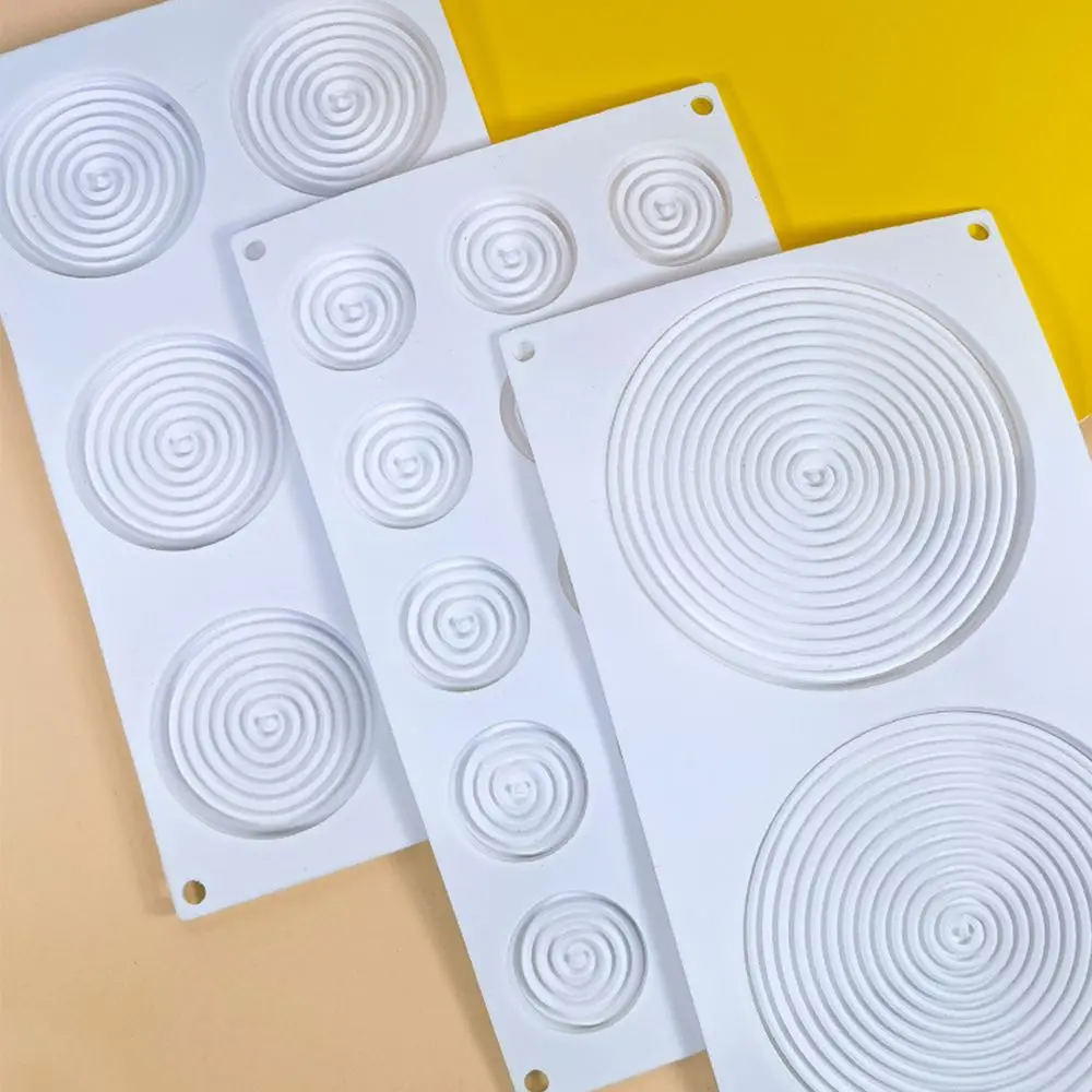 1/2/6/15 Holes Spiral Shape Silicone Mold 3D Cake Moulds Mousse For Ice Creams Chocolate Pastry Bakeware Art Pan Cake Mold cake baking mold cannoli tubes baking molds