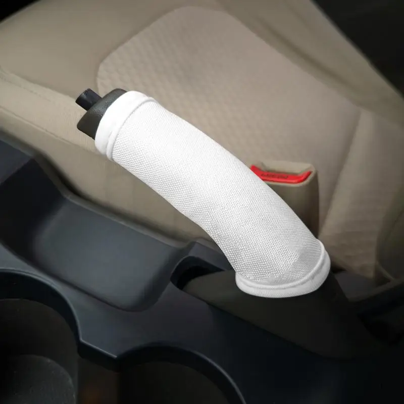 Gear Shift Cover Hand Brake Grip Cover In Ice Silk Car Handle Sleeve Car Interior Accessories For Most SUV Truck Handbrakes
