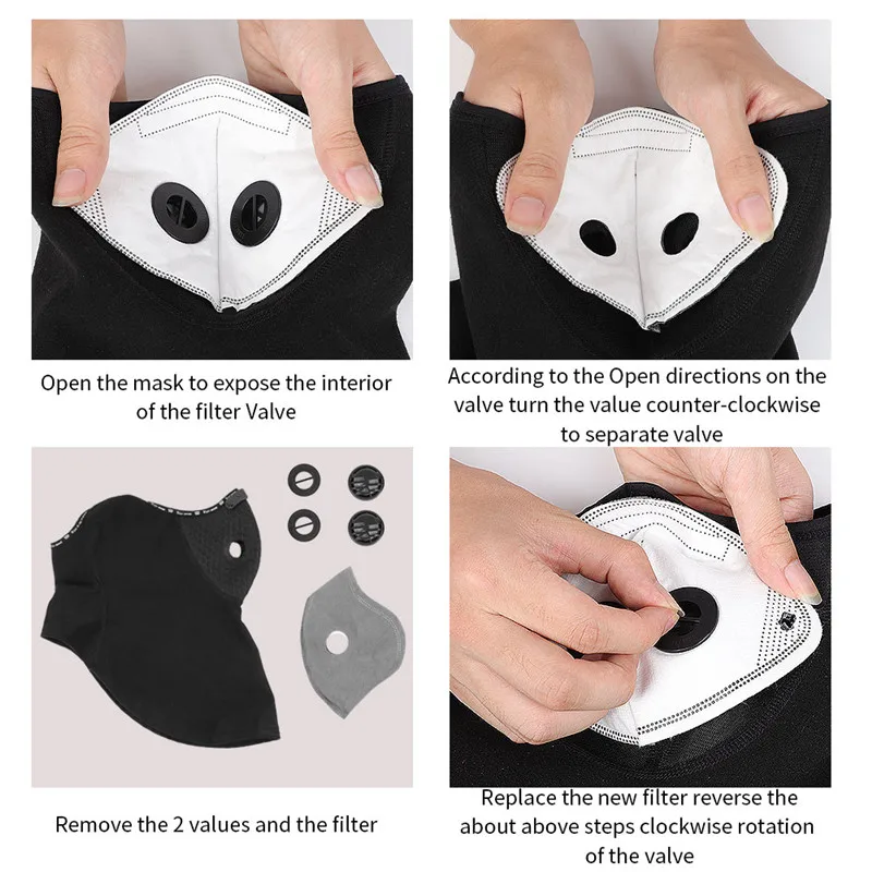 WEST BIKING Winter Warm Cycling Mask With Activated Carbon Filter  Face Cover Outdoor Sports Running Skiing Face Cover Scarf