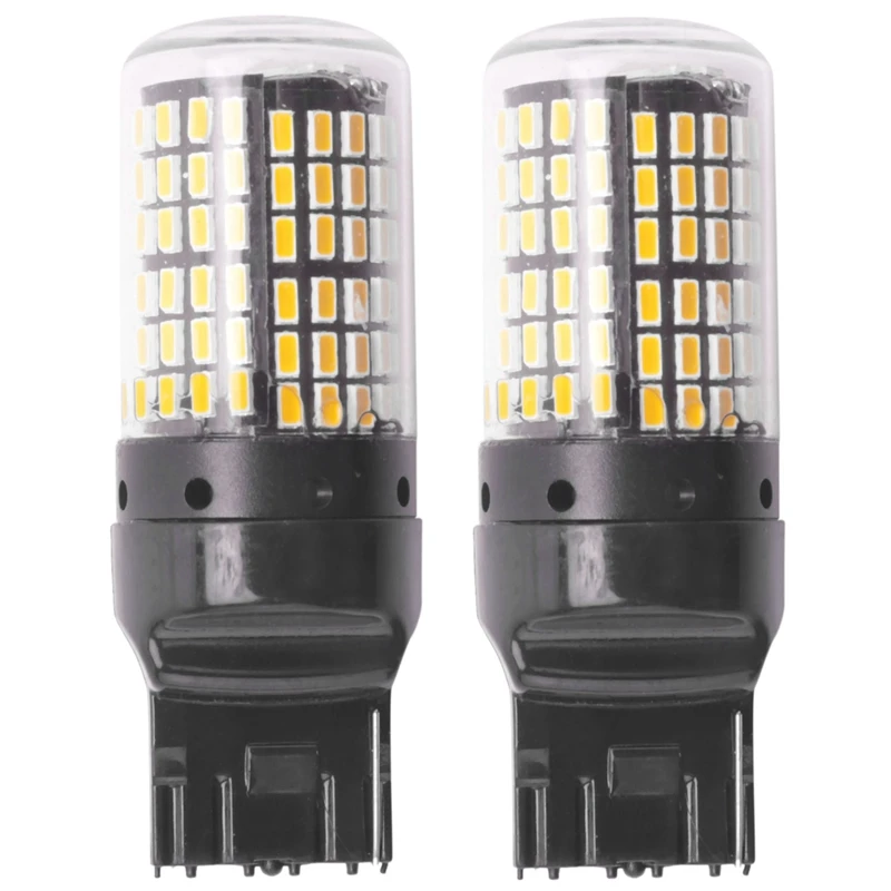 2 Pezzi Super Bright Canbus T20 7440 W21W Wy21W 144-Smd Luce Di Retromarcia Indicatore Di Direzione Errore Gratuito Nessun Hyper Flash T20 7440 Lampad