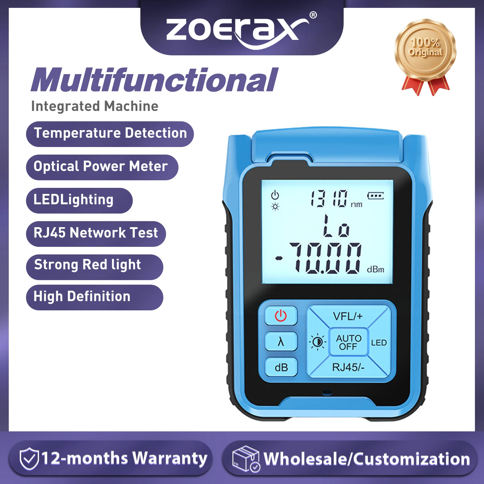 Nimomo Misuratore di potenza ottica 3 in 1 da 850 a 1650 Nm con errore di interfaccia universale FC/SC/ST Nimomo Misuratore di potenza ottica 3 in 1 da 850 a 1650 Nm con errore di interfaccia universale FC/SC/ST