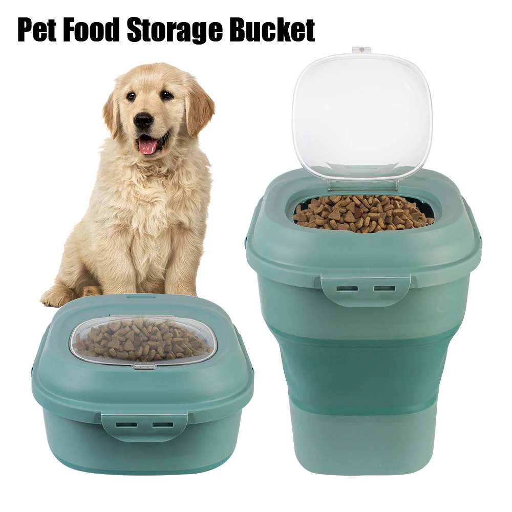 

With Measuring Cup 23L for Moisture Proof Seal Dry Cat Food Box Bag Rice Storage Bucket Pet Dog Food Storage Container