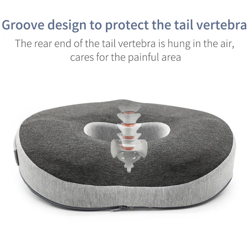 3D Orthopedic Seat Cushion Memory Foam Breathable Office Cushion Tailbone Waist Pain Relief Protect Lumbar Home Car Seat seat cushions