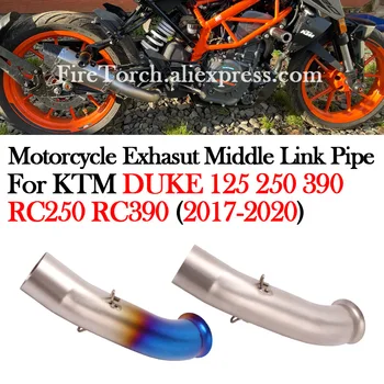 Slip On For KTM DUKE 390 250 125 RC250 RC390 2017 - 2020 Motorcycle Modify 51MM Exhaust Mid Muffler Escape Moto Middle Link Pipe
