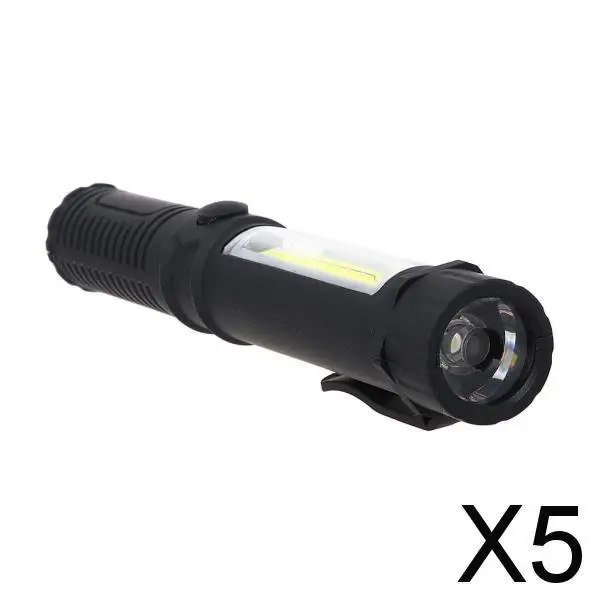 

5X Multifunction COB Work Light Lamp Handy Flashlight Torch W/ Magnetic Black