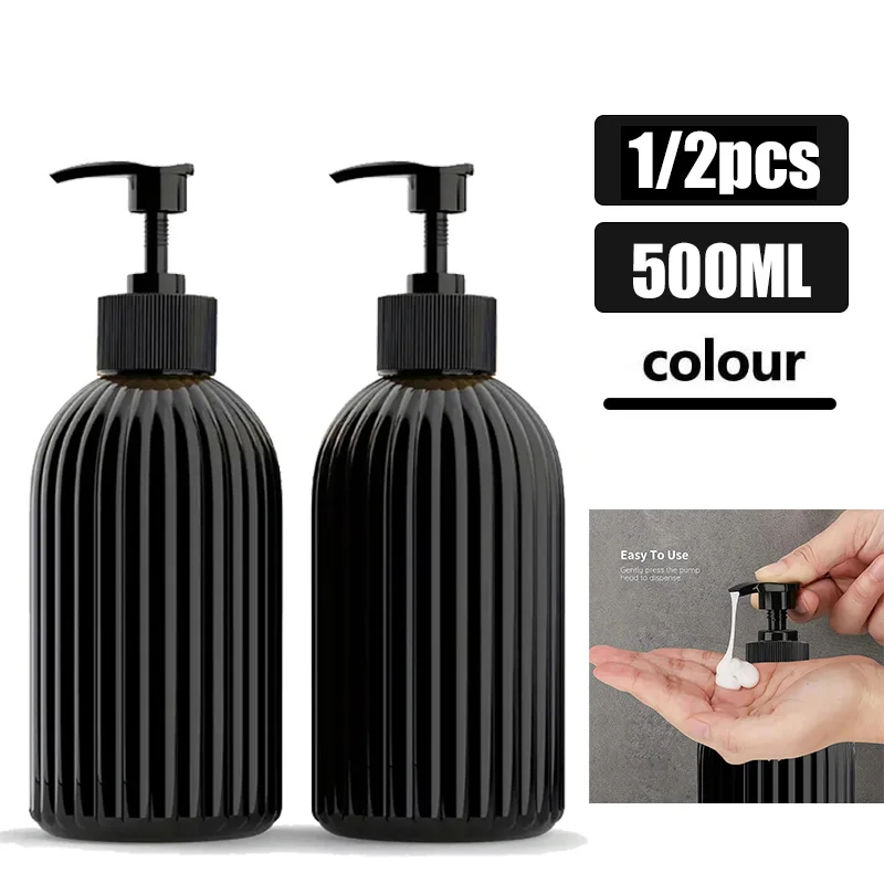 1/2PCS 500ml Refillable Soap Dispenser for Bathroom Kitchen