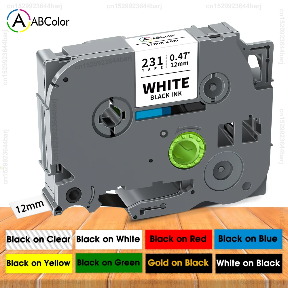 

231 Label Tape 12mm Compatible for Brother 6/9/12/18/24mm Laminated Tape tz231 241 251 221 211 for Brother P Touch Label Printer