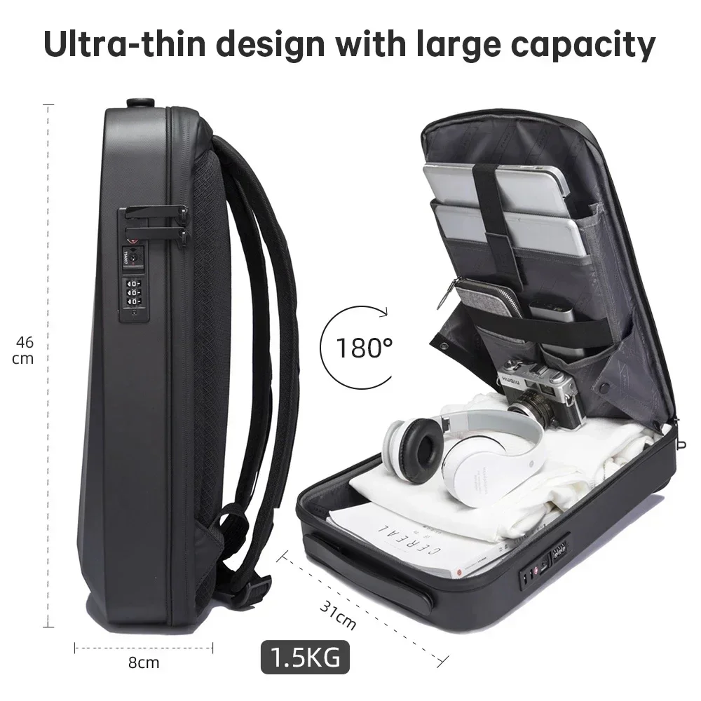 New Business Backpack Large Capacity Waterproof E-sports Laptop Bag Multi-functional Casual Travel PC Hard Shell Men's Backpack