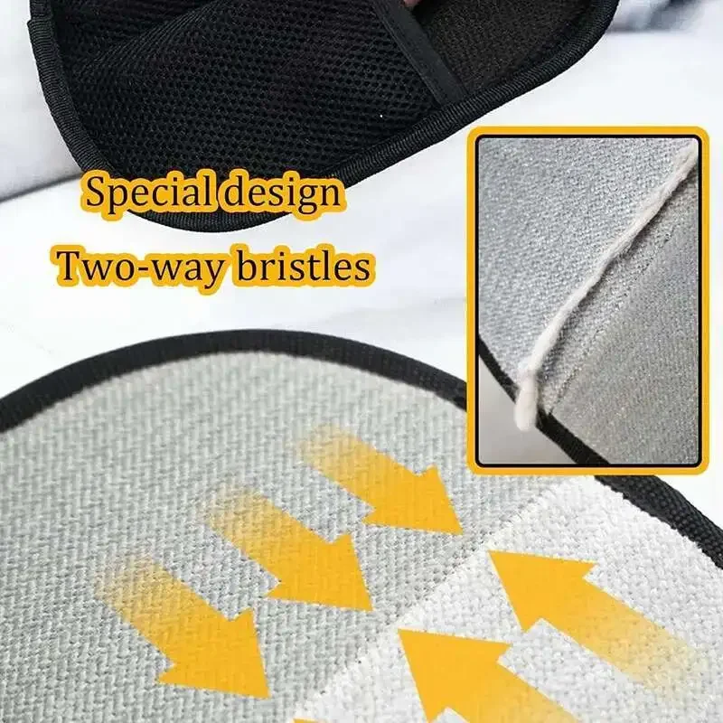 Grooming glove on pet fur