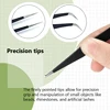 Antistatic Black Manicure Tool Acrylic Gel Nail Art Rhinestones Sequins Paillette Picking Nipper Tweezers HOT 2