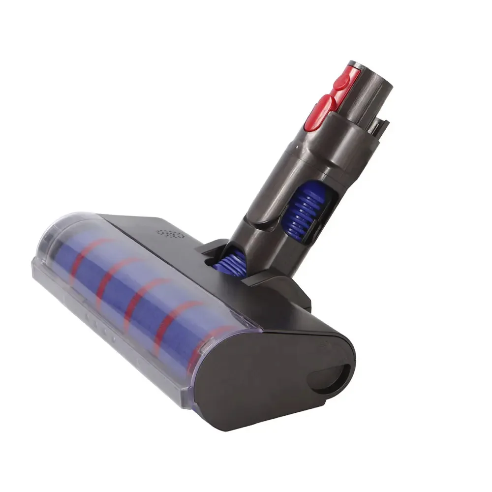 Soft Roller Brush Head For Dyson V7 V8 V10 V11 V15 Vacuum Cleaner Brushes with Direct Drive and 4 LED Lights for Hard Floors