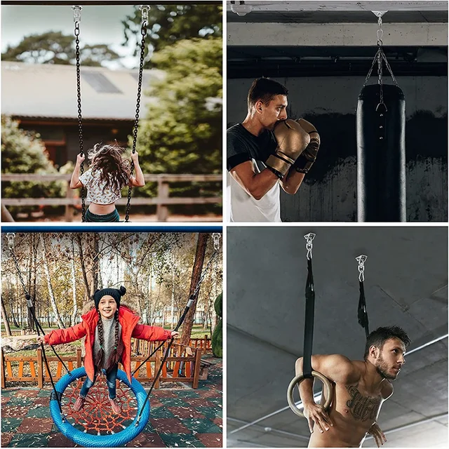 Ceiling Hook Hanging Chair,360° Rotation Ceiling Hook,450Kg Swing Hook,For Hanging Chair,Swing,Hammock,Punching Bag,Yoga 3