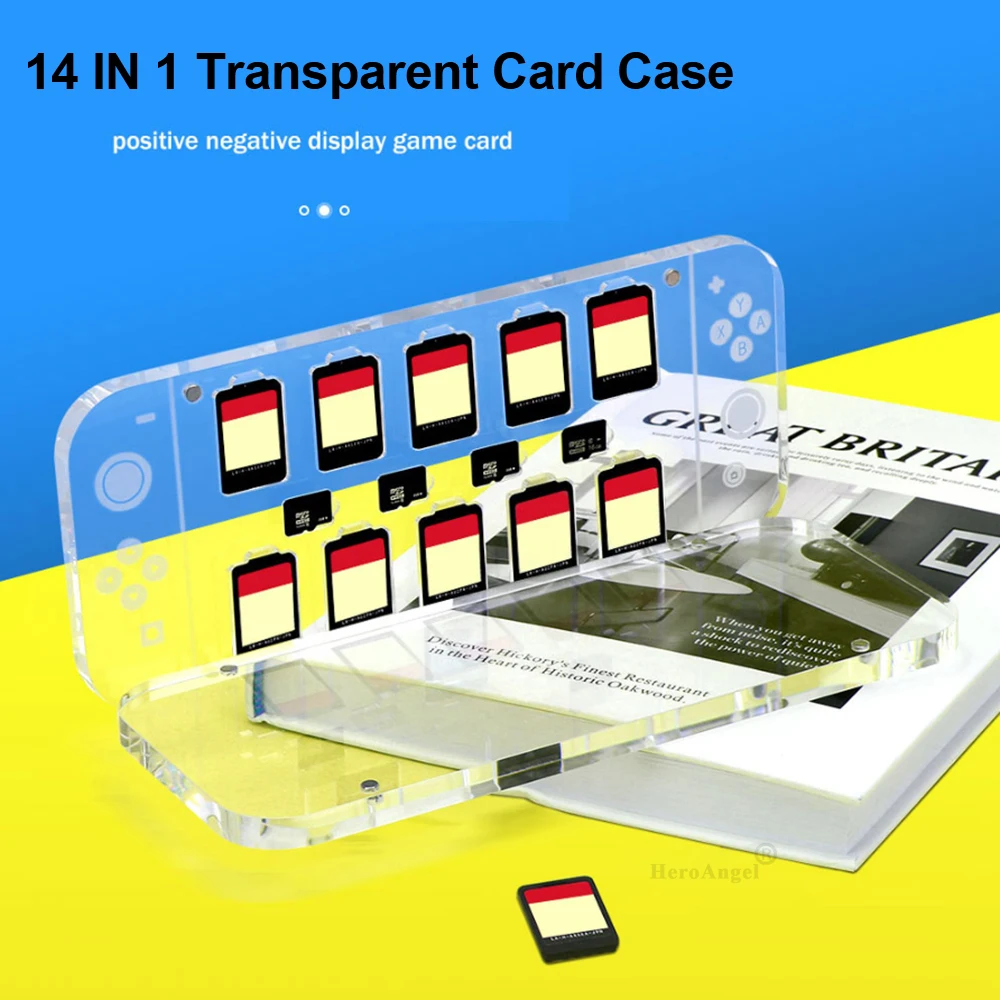 New For Switch OLED Game Card Case for Nintendo Switch Acrylic Transparent Hard Shell