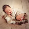 Newborn rabbit fur for baby photography props,basket filler cushion blanket 3